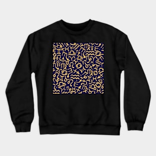 Astrology zodiac signs, hand drawn pattern Crewneck Sweatshirt